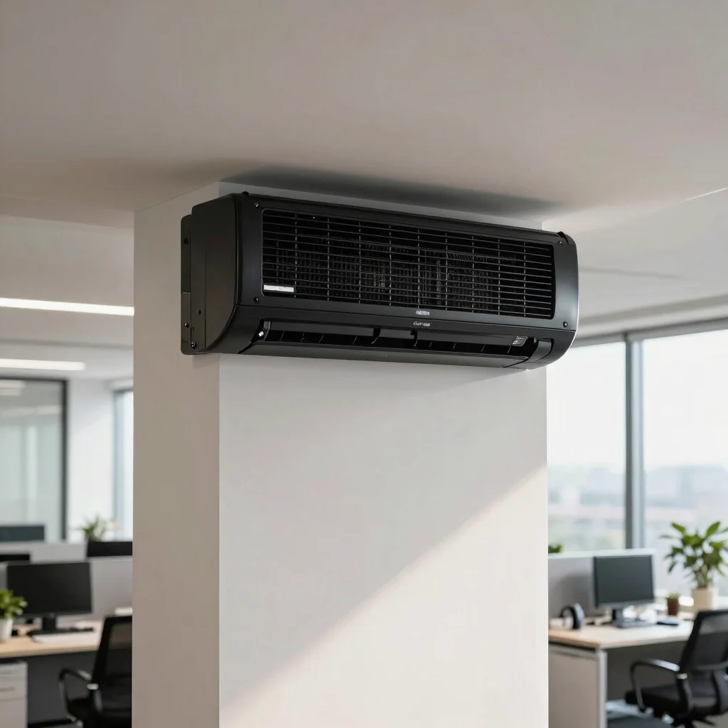 Dual-zone air conditioning wall units installed in a contemporary
